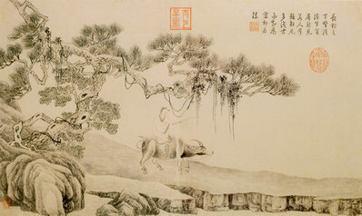 明_唐寅_山水人物纸本_4_(5234×3134 – 400dpi)(图1)
