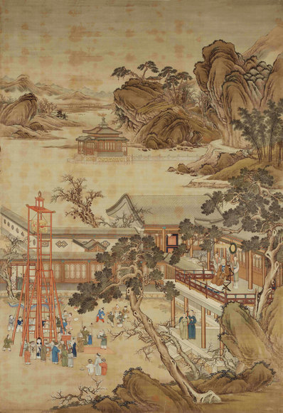 清_乾隆_乾隆帝元宵行乐图轴_(4886×7136 – 300dpi)(图1)