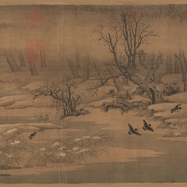 宋_李成_寒鸦图卷_全卷_绢本_北京故_(40553×3975 – 350dpi)(图3)