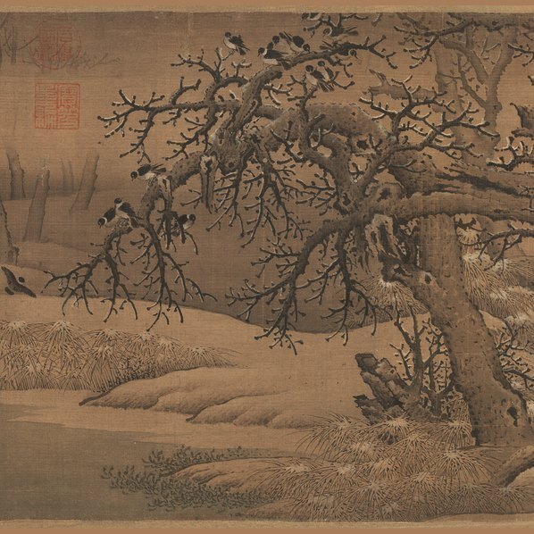 宋_李成_寒鸦图卷_全卷_绢本_北京故_(40553×3975 – 350dpi)(图4)