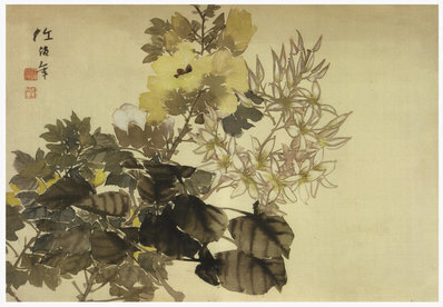 清_任伯年_花卉册页_2_(3800×2630 – 300dpi)(图1)