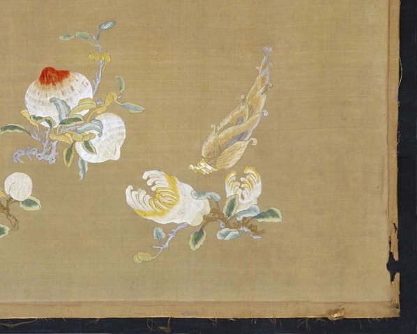 清_乾隆_绸绣蔬果挂屏芯_(5128×4112 – 300dpi)(图5)