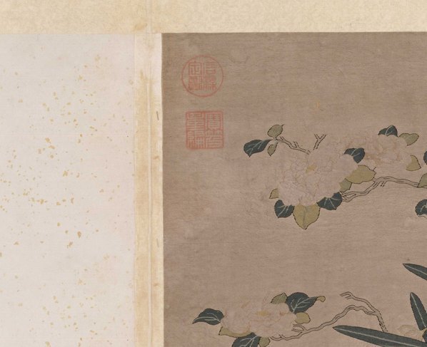 明_故宫藏织绣画_开_缂丝花卉册之茶花水_(5267×4292 – 300dpi)(图2)