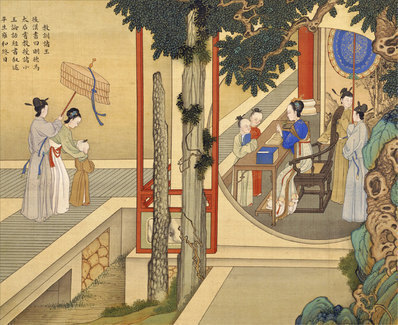 清_焦秉贞_历朝贤后故事图_教训诸_(3500×2853 – 300dpi)(图1)