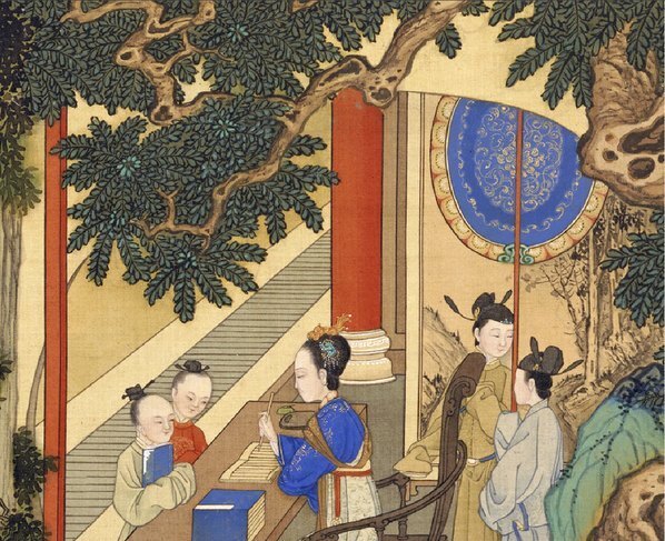 清_焦秉贞_历朝贤后故事图_教训诸_(3500×2853 – 300dpi)(图3)