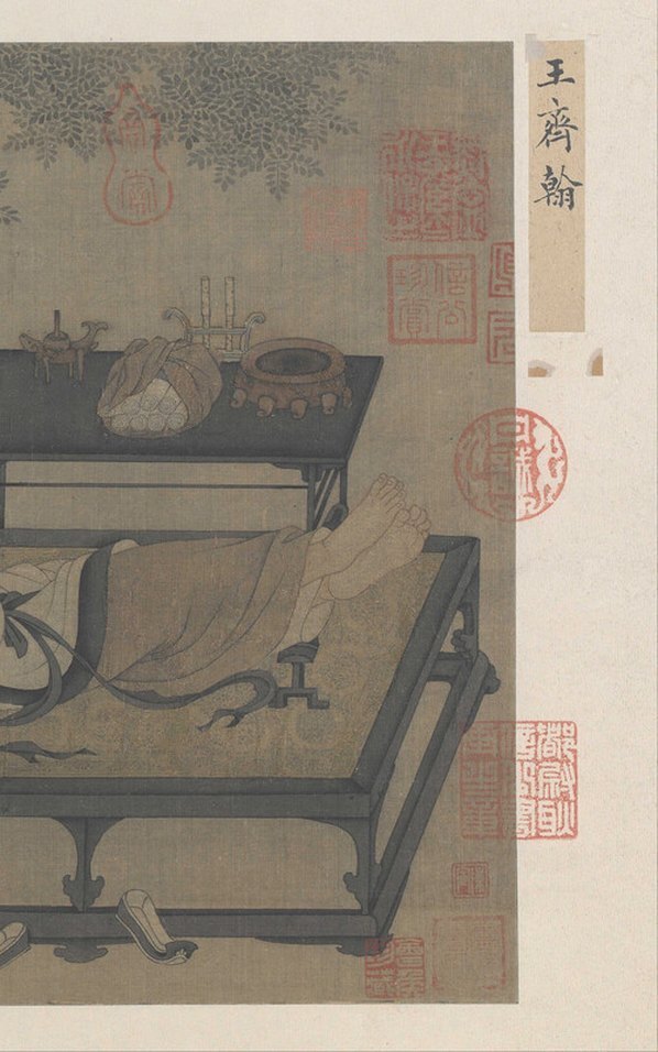 宋_佚名_槐荫消夏图绢本_(10807×4335 – 300dpi)(图5)