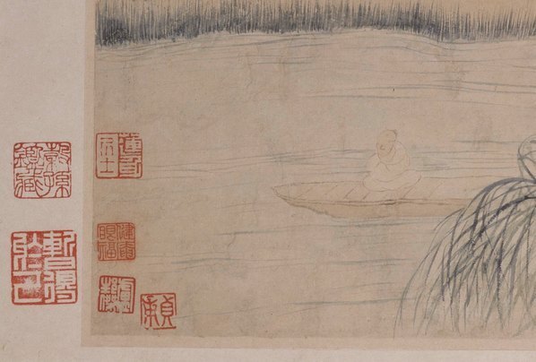 清_金农_人物山水图_第九开-回汀曲渚暖生_(4864×3285 – 300dpi)(图4)