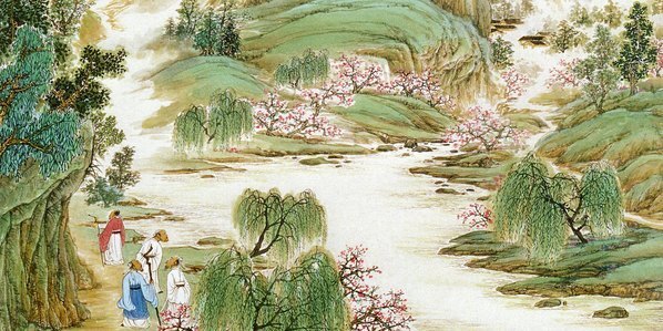 近代_江畔游春图_青绿山_(4800×9600 – 72dpi)(图4)