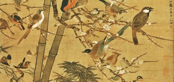 明_边景昭_三友百禽图绢本克利夫兰_绢_(9560×17953 – 300dpi)(图3)
