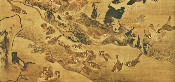 明_边景昭_三友百禽图绢本克利夫兰_绢_(9560×17953 – 300dpi)(图5)