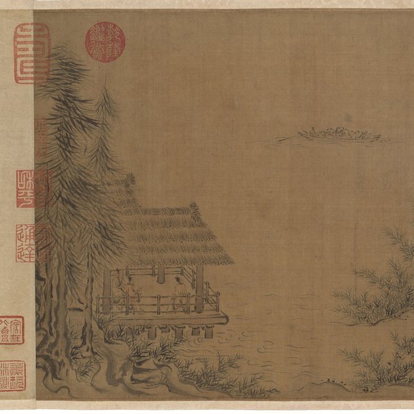 宋_马和之_小雅南有嘉鱼篇书画卷_全卷_绢本_波士_(64077×3189 – 300dpi)(图2)