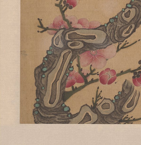 明_陈洪绶_梅花小鸟绢本_(3866×3964 – 400dpi)(图4)