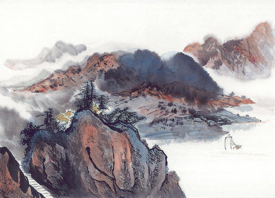 近代_现代山水册页_75_(6123×4419 – 72dpi)(图1)