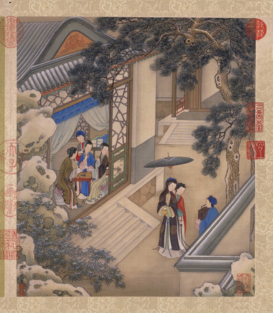 清_陈枚_月曼清游图册_踏雪寻_(5000×5745 – 300dpi)(图1)