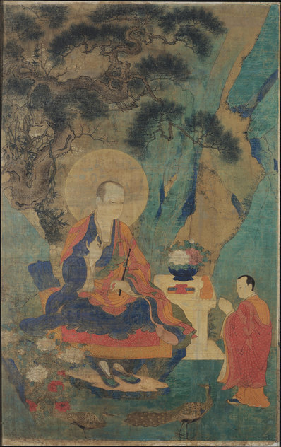 清_佚名_罗汉图绢本_(4684×7444 – 300dpi)(图1)