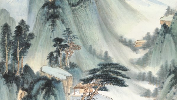 近代_张大千_仿董源华#_(4657×10610 – 72dpi)(图3)