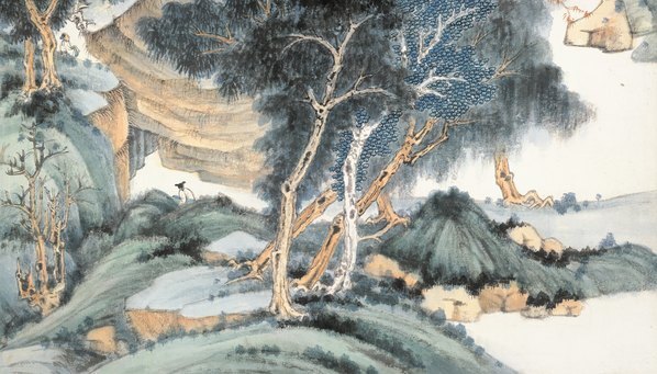 近代_张大千_仿董源华#_(4657×10610 – 72dpi)(图5)