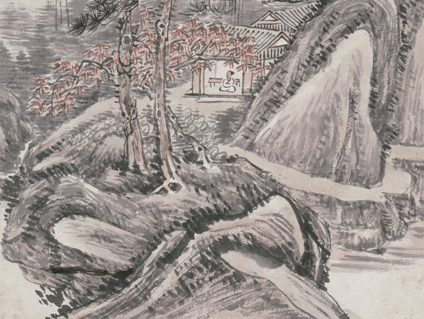 近代_黄宾虹_松雪诗意图立轴纸本_(5161×15550 – 72dpi)(图5)
