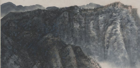 近代_唐云_双马石山水图轴_(4032×7892 – 72dpi)(图3)