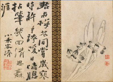 清_石涛_山水花卉图册_大都会_7_(4117×3000 – 300dpi)(图1)