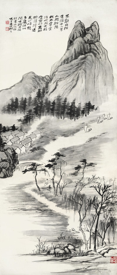 近代_张大千_仿大涤子山_(2364×5542 – 72dpi)(图1)