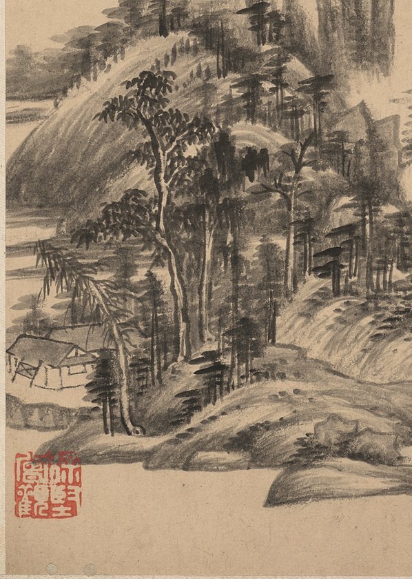 明_王鉴_仿古山水二纸本_16_(2617×3669 – 300dpi)(图4)