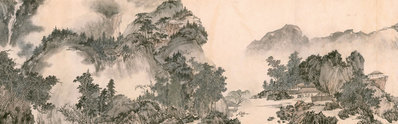 近代_溥儒_山水卷_二_(10296×3210 – 72dpi)(图1)
