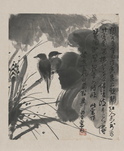 近代_谢稚柳_花卉册页_(5525×6720 – 72dpi)(图1)