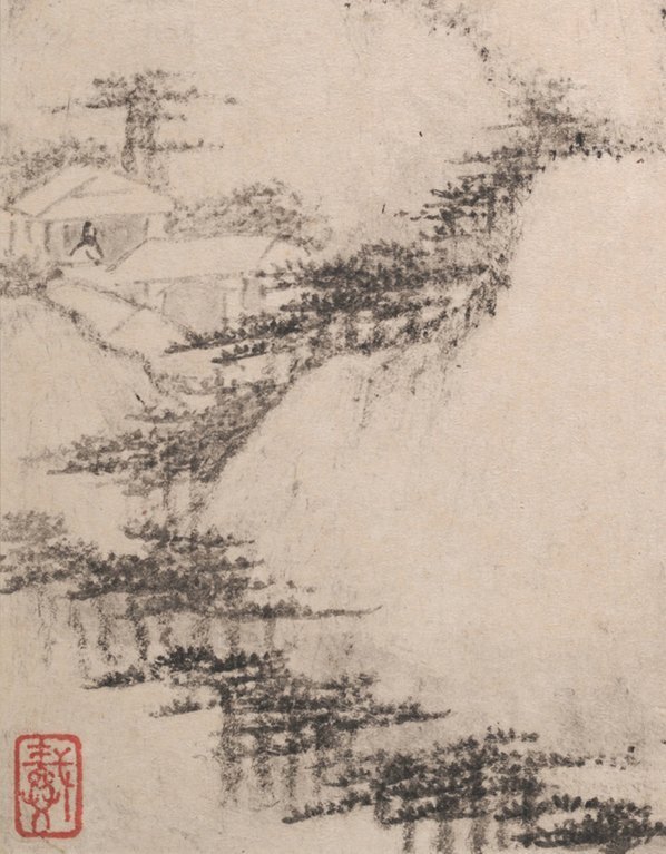 清_戴本孝_山水册页_大都会_7_(4000×5130 – 500dpi)(图4)