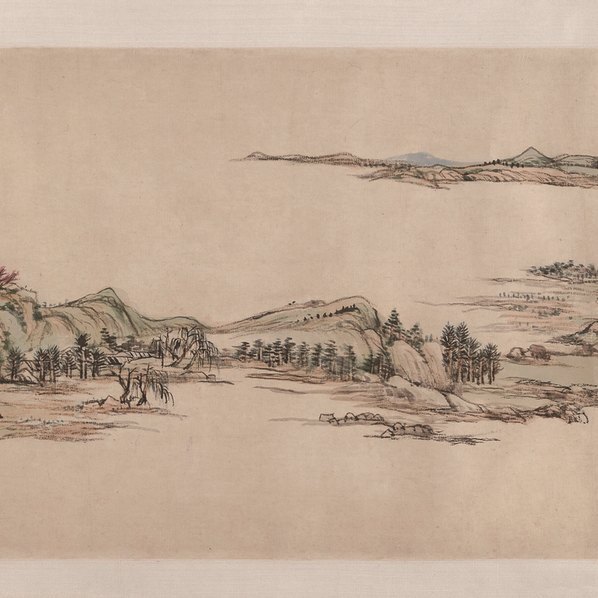 清_王原祁_江上垂纶图_全卷_纸本大都_(29458×3482 – 300dpi)(图3)