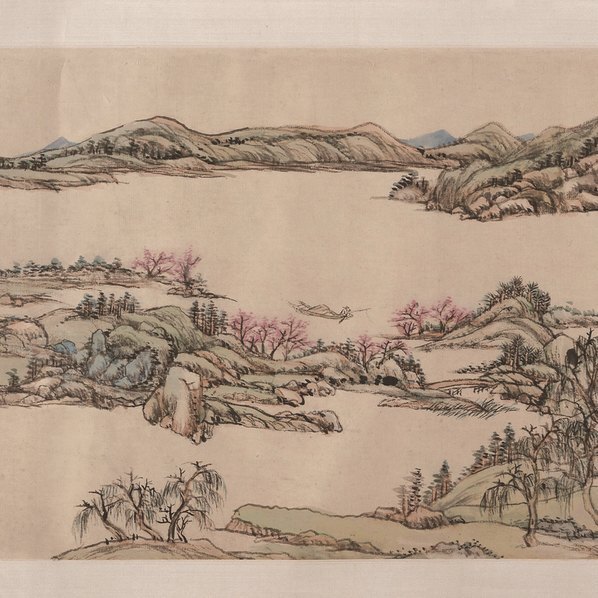 清_王原祁_江上垂纶图_全卷_纸本大都_(29458×3482 – 300dpi)(图4)