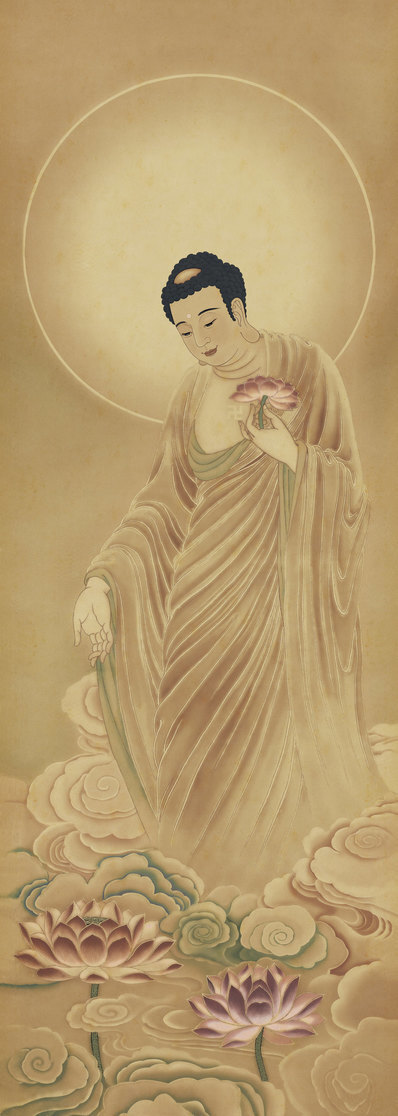 近代_西方三圣_南无阿弥陀佛_(5732×16073 – 72dpi)(图1)