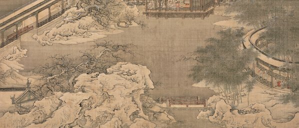 清_袁江_梁园飞雪图绢本设色纵北京故_(11682×19941 – 288dpi)(图5)
