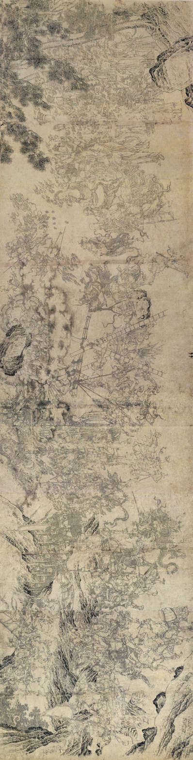 元_朱玉_揭钵图卷_纸本_(15711×4000 – 300dpi)(图1)