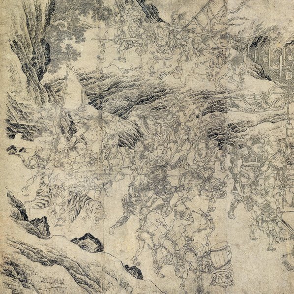 元_朱玉_揭钵图卷_纸本_(15711×4000 – 300dpi)(图2)