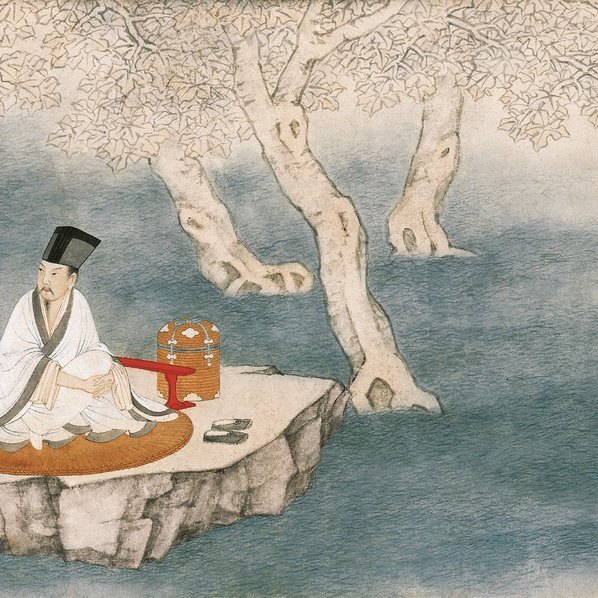 清_刘彦冲_听阮图纸本_北京故(图4)