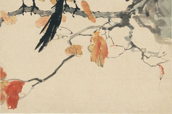 近代_徐悲鸿_春日四喜鹊图_纸本_(4586×12166 – 72dpi)(图5)