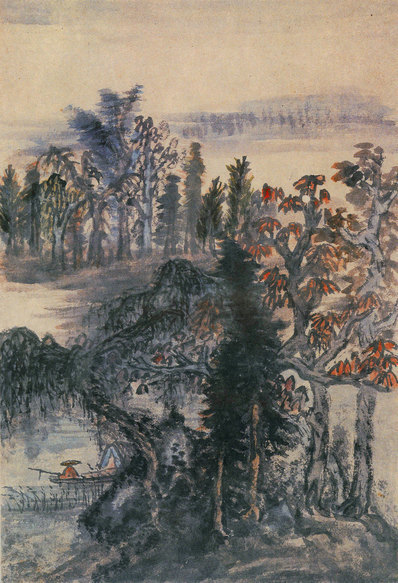 清_髡残_山水册_9_(3824×5598 – 300dpi)(图1)