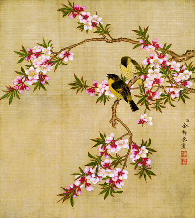 清_余稚_花鸟画十二开_绢本_余稚花鸟_(3248×3642 – 250dpi)(图1)