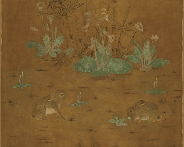 辽_佚名_竹雀双兔图_绢本_(10410×33410 – 468dpi)(图4)