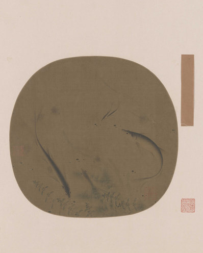 宋_佚名_群鱼戏藻图绢本故_(6094×7598 – 400dpi)(图1)