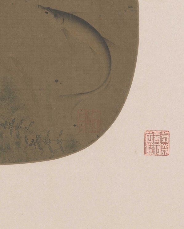 宋_佚名_群鱼戏藻图绢本故_(6094×7598 – 400dpi)(图5)