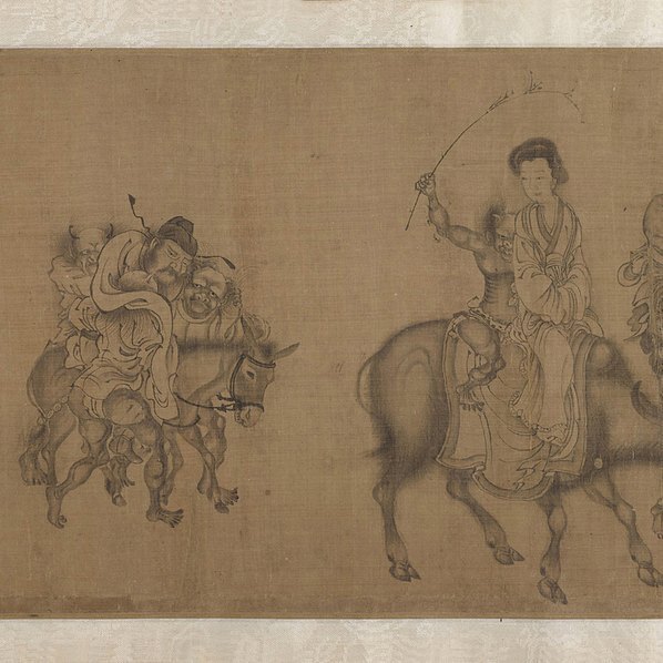 元_颜庚_钟馗嫁妹图卷绢本_(61082×2882 – 300dpi)(图2)