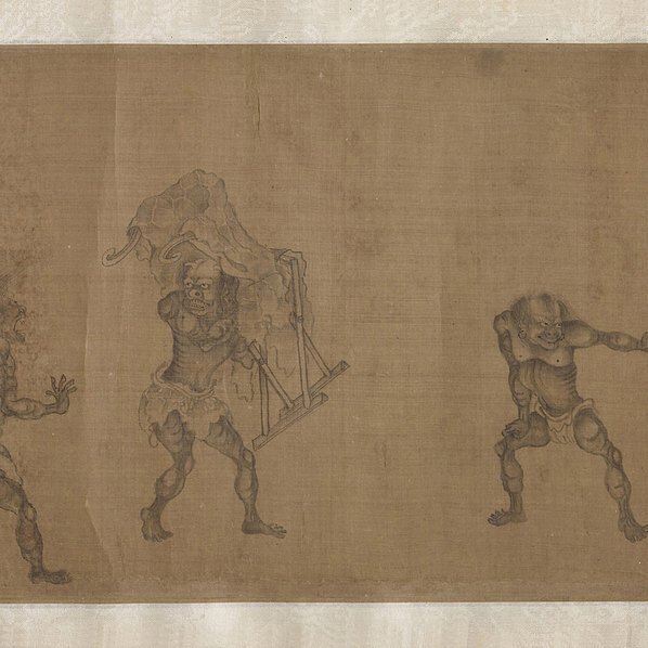 元_颜庚_钟馗嫁妹图卷绢本_(61082×2882 – 300dpi)(图4)