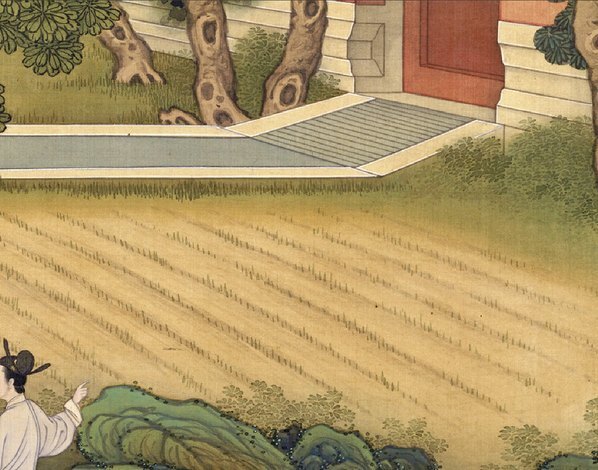 清_焦秉贞_历朝贤后故事图_禁苑种_(3500×2752 – 300dpi)(图3)