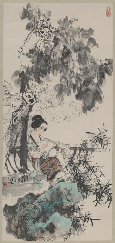 近代_韩敏_仕女图_(6410×13538 – 72dpi)(图1)