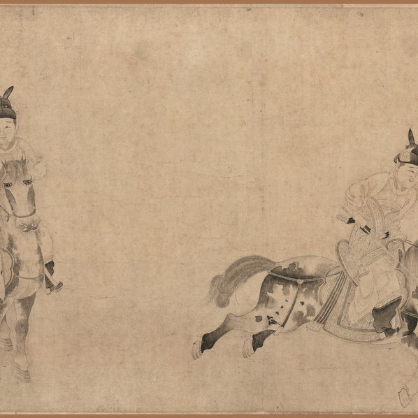 宋_李公麟_明皇击球图卷_全图_纸本辽宁省博物_(71346×4547 – 350dpi)(图2)