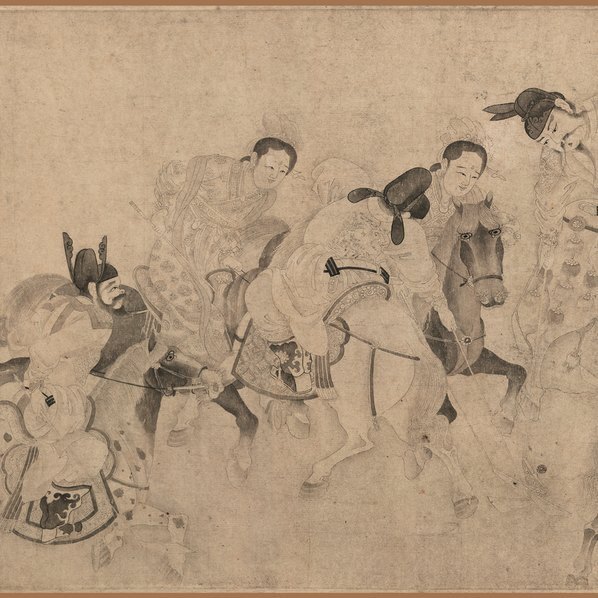 宋_李公麟_明皇击球图卷_全图_纸本辽宁省博物_(71346×4547 – 350dpi)(图4)