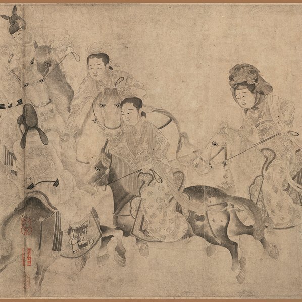 宋_李公麟_明皇击球图卷_全图_纸本辽宁省博物_(71346×4547 – 350dpi)(图5)