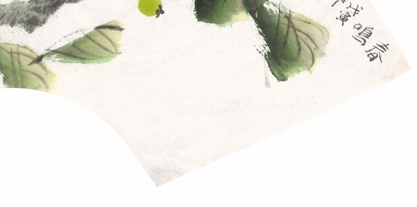 近代_王明明_花鸟扇页_(7703×3821 – 72dpi)(图5)